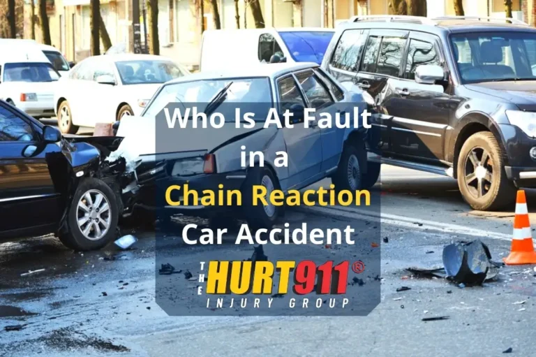 Who is at fault in a chain reaction car accident