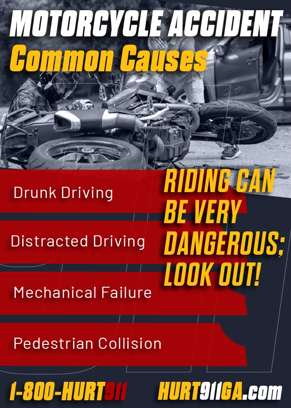 Common causes of Motorcycle accidents in Atlanta and surrounding areas