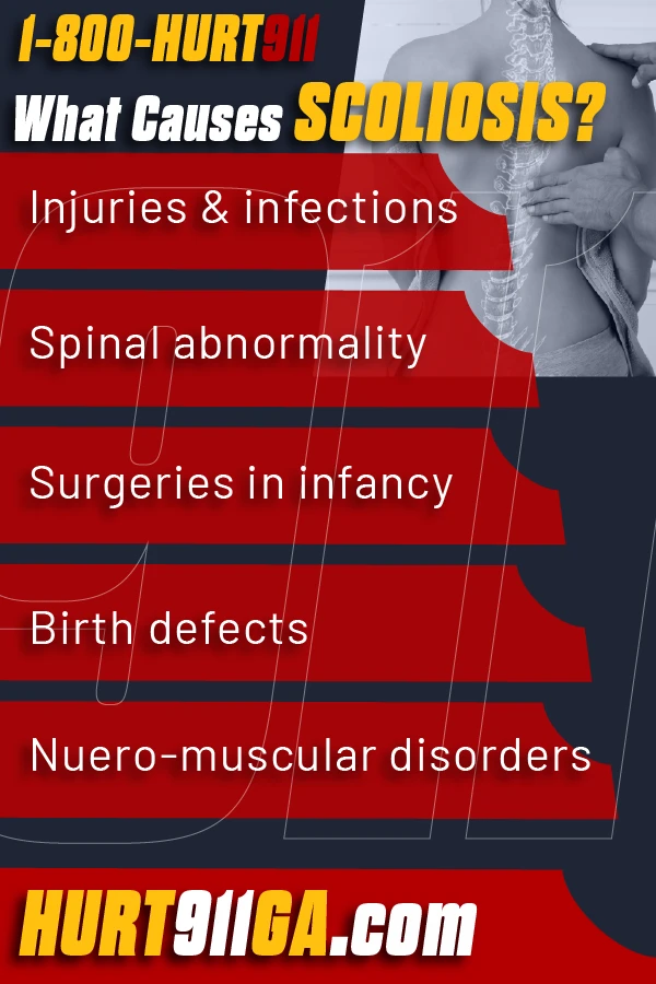 Causes of Scoliosis, treated by HURT911 injury centers in Atlanta