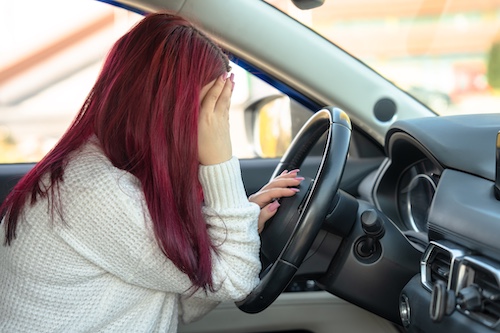 Woman With Concussion After a Car Accident