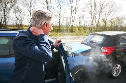 Senior Driver After Car Accident