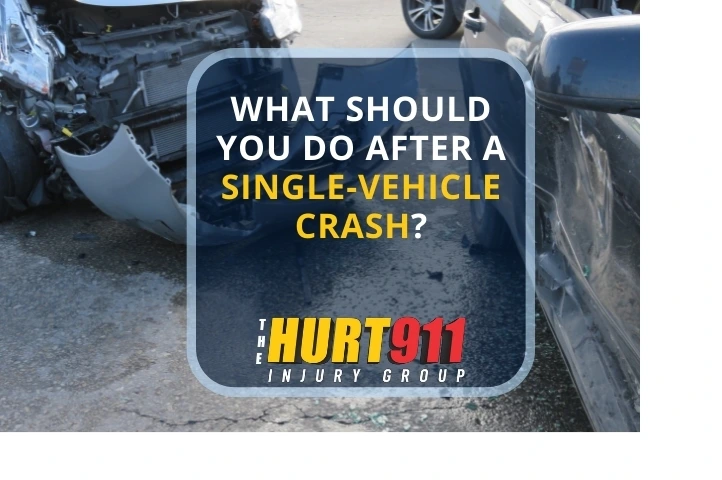What should you do after a single-vehicle crash?