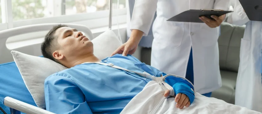 Two car accident doctors are helping a patient in Georgia.